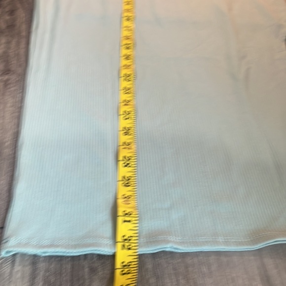 Lulus make my move mint blue ribbed tie front two piece midi dress, XL - Picture 13 of 14